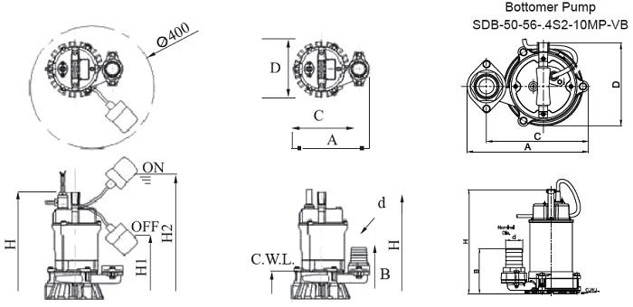 aquaplus-sdb-series-dimensions